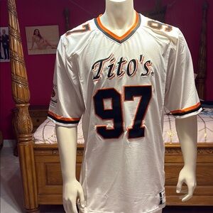 White and Orange Team Jerseys with Classic Design